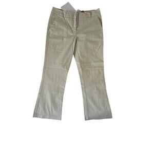Kiltie Size 4 Khaki Cropped Pants Stretch Cotton Straight Leg 25” Inseam